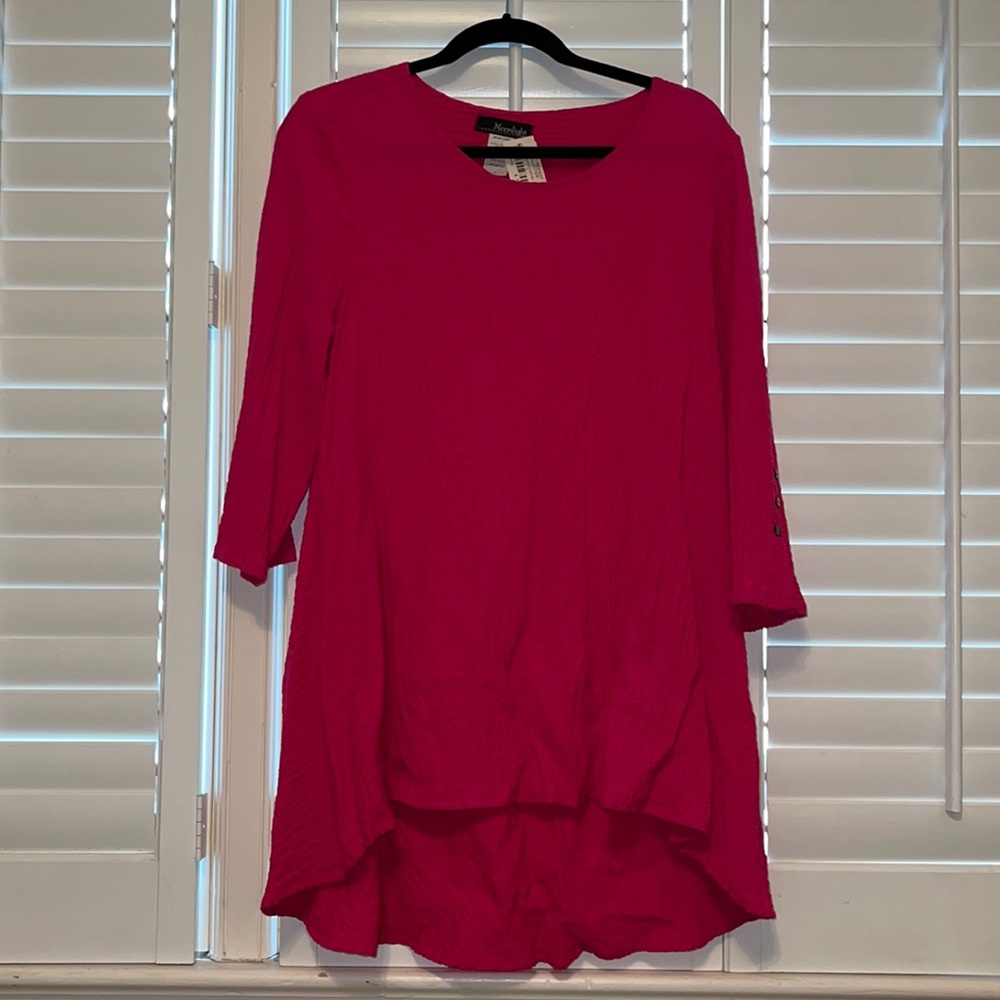 New with Tags Moonlight Just Perfect Collection Pink Top. Size Small